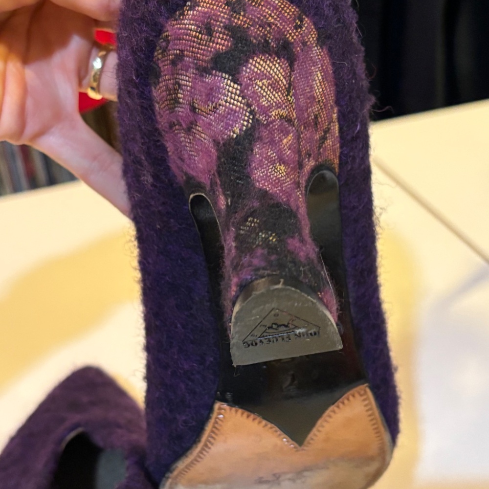 Furry 80s inspired purple Fluevogs - Sz 7 - Picture 4 of 11